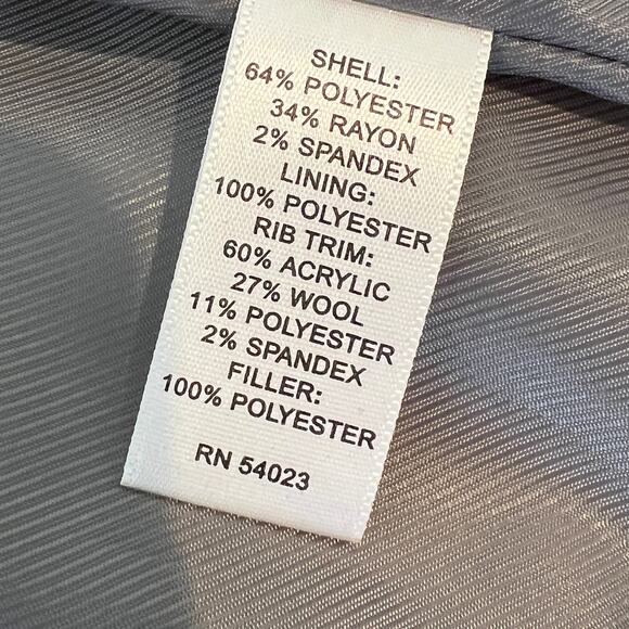 Banana Republic Puffer Vest Women's Size Medium Gray Tweed Insulated Warm - Picture 5 of 8